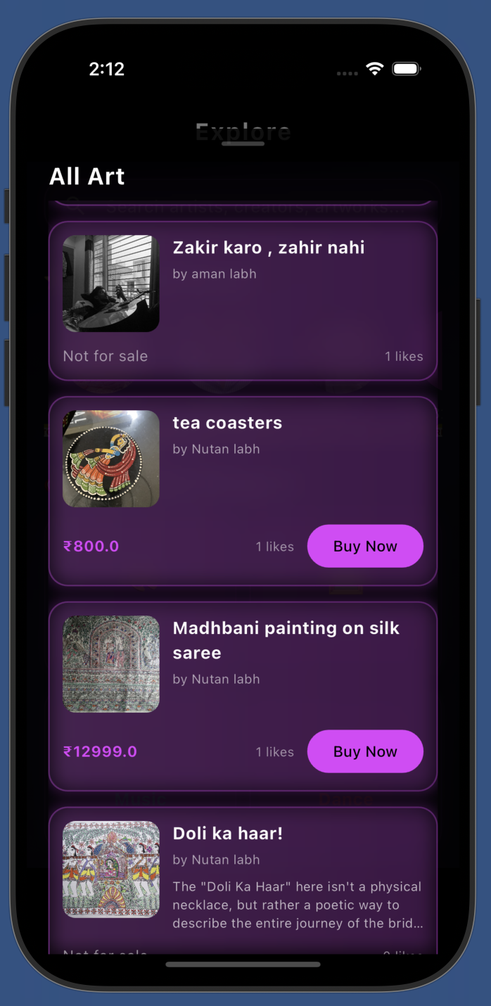 Artyug App Screenshot 2